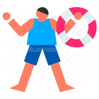 life, preserver, safety, insurance, beach, sea